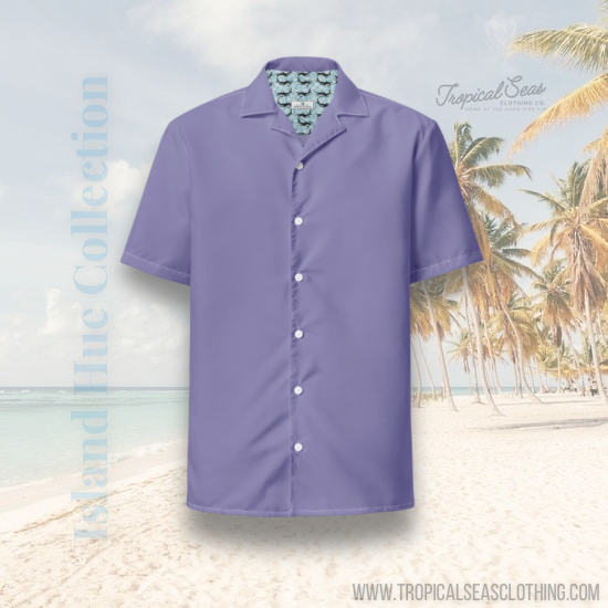 Labelless Urchin Purple Button Down Camp Shirt