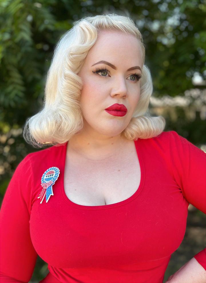 Use Your VOTE Brooch by PolyPaige x Lipstick & Chrome
