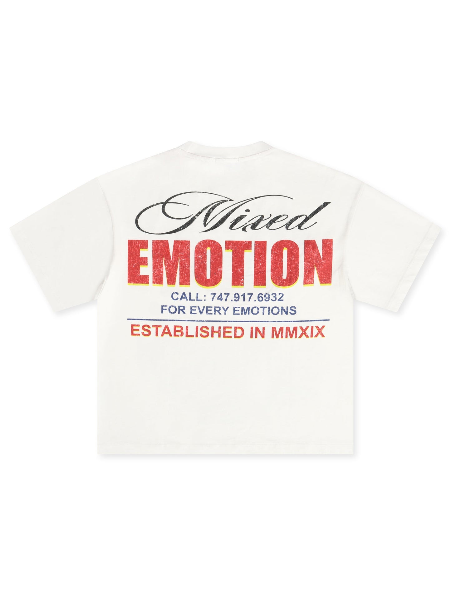 Mixed Emotion Lottery Tee - White