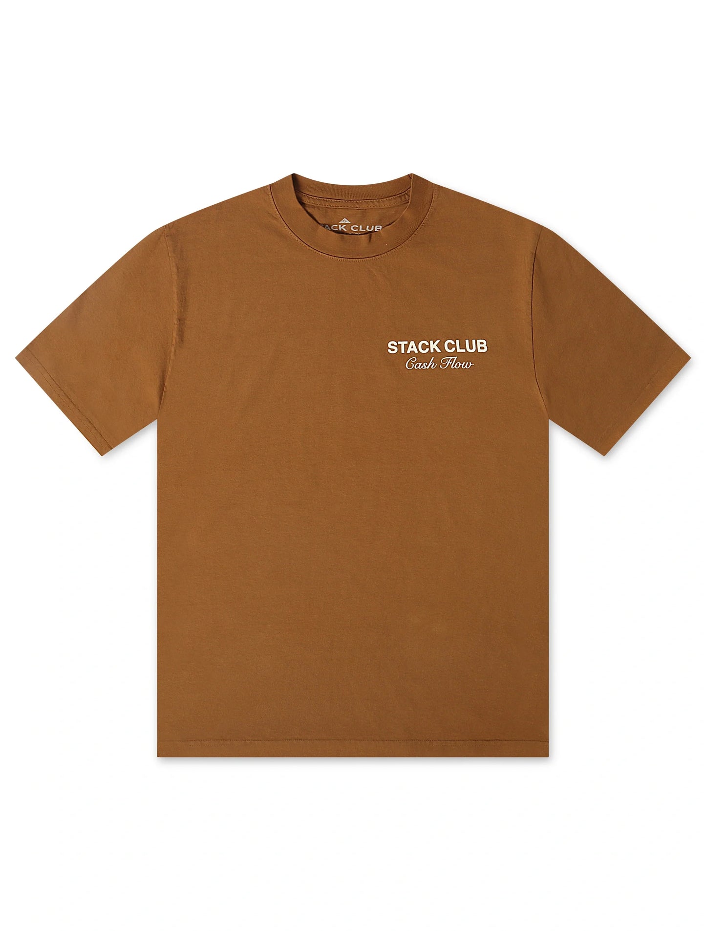 Stack Club Cash Flow Heavyweight Tee - Brown/Cream