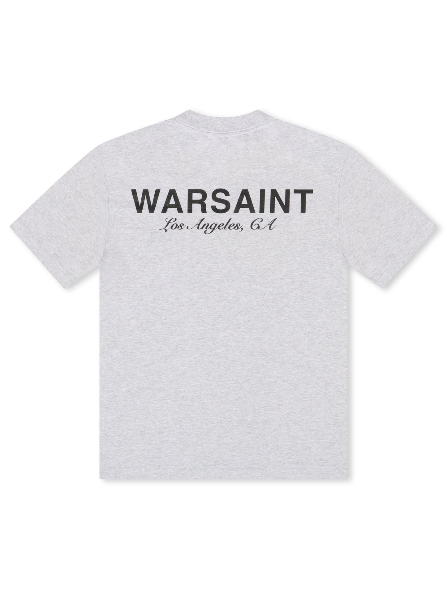 Warsaint Script Tee - Heather Grey