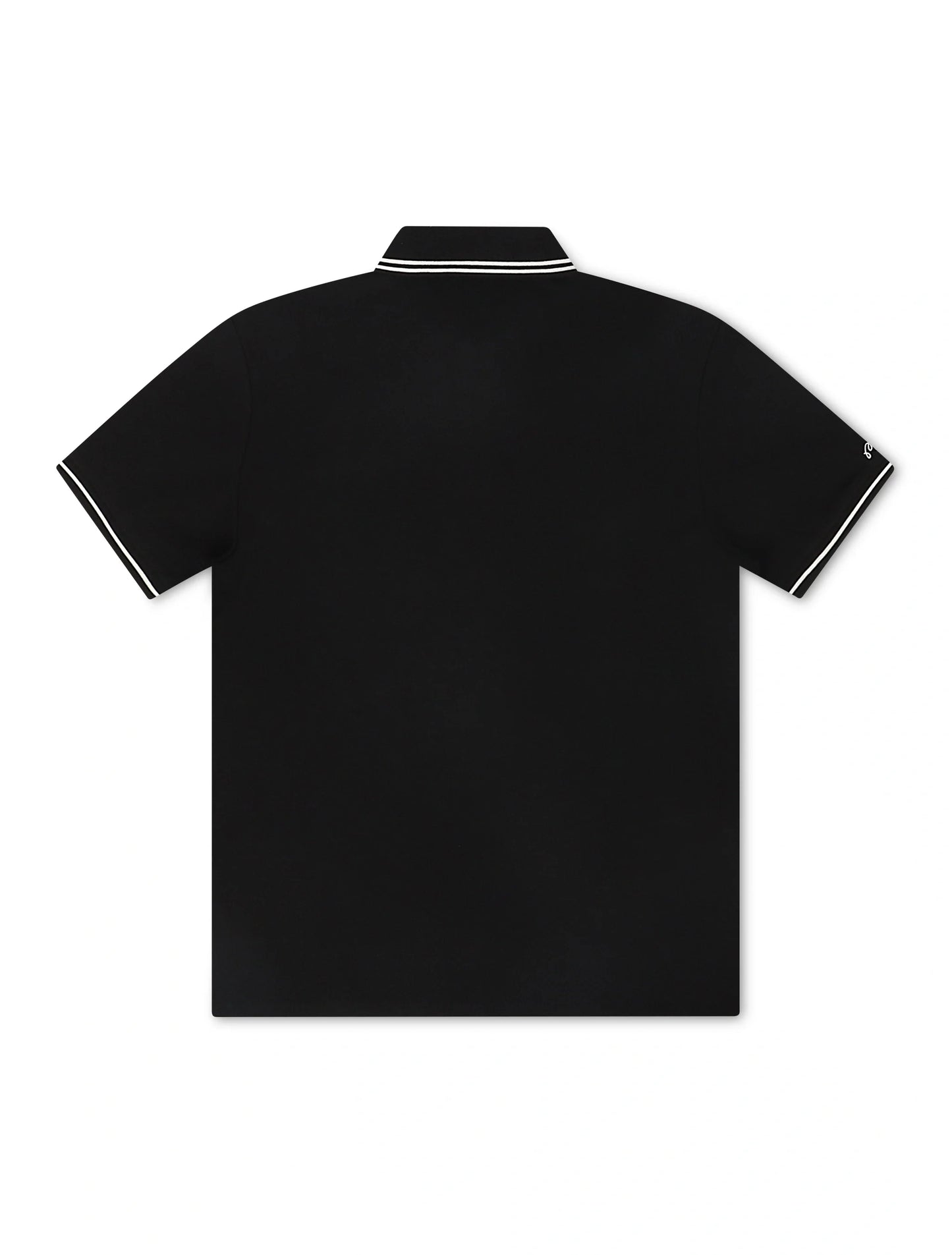 Malbon Fairway Applique Pique Polo - Black