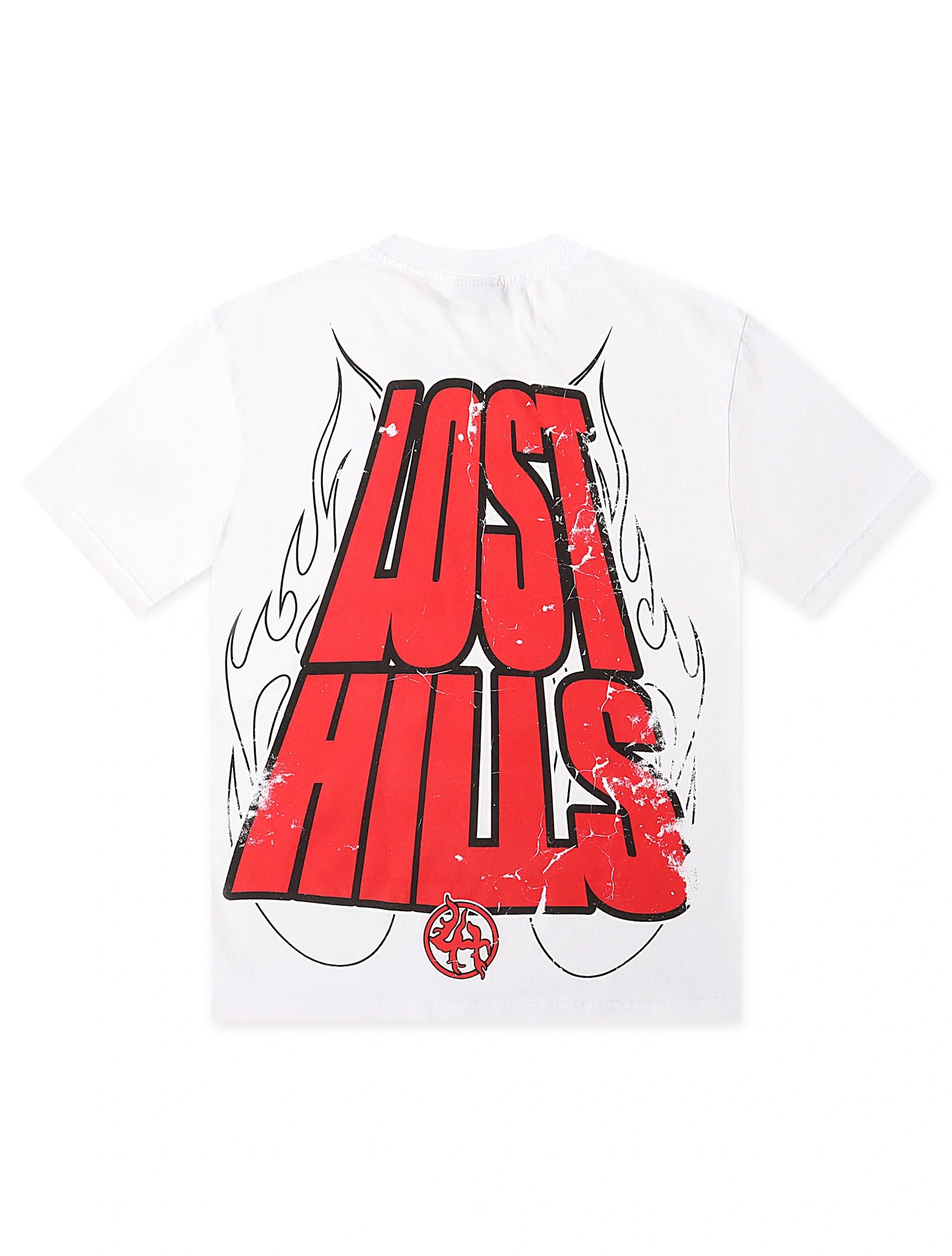 Lost Hills Flame Logo Heavyweight Tee - White