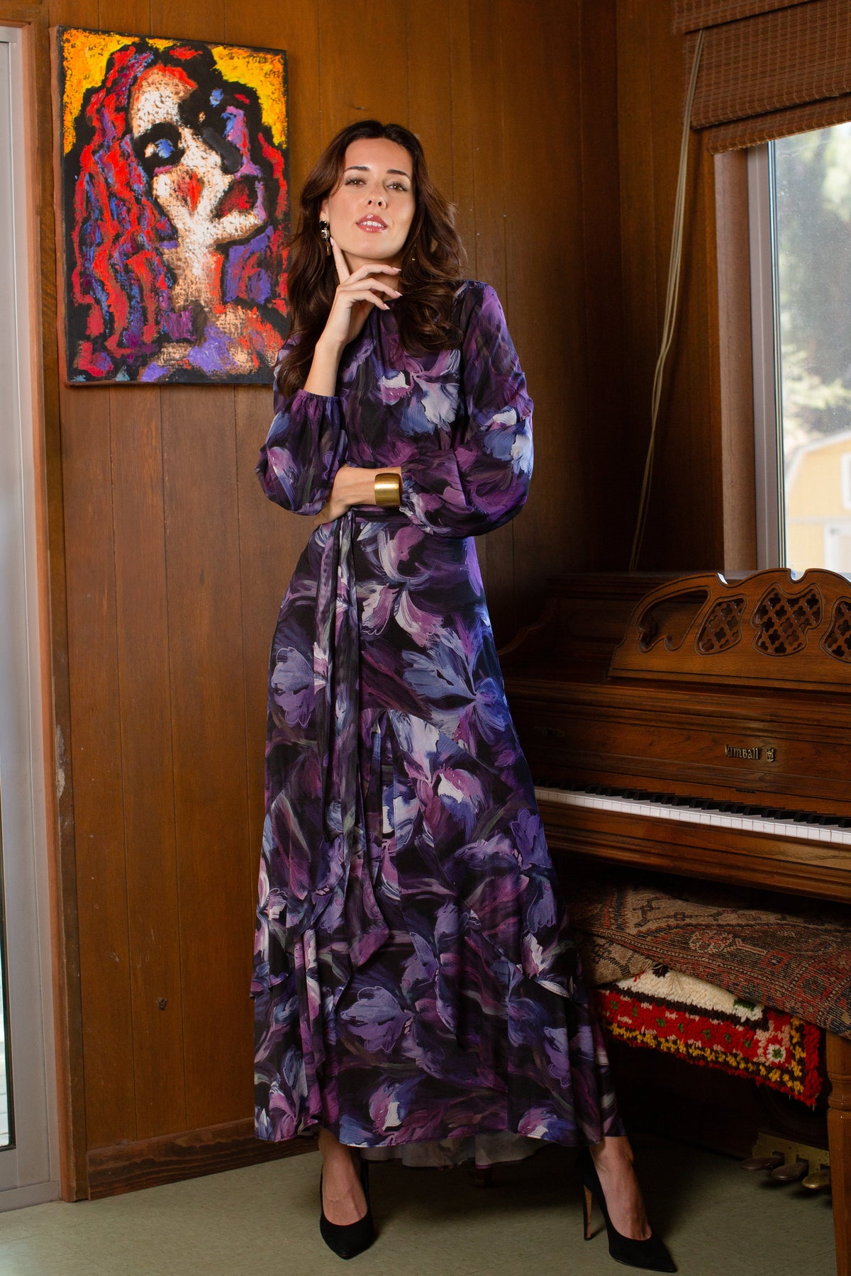 Jodi Skirt- Lavender Brushstrokes