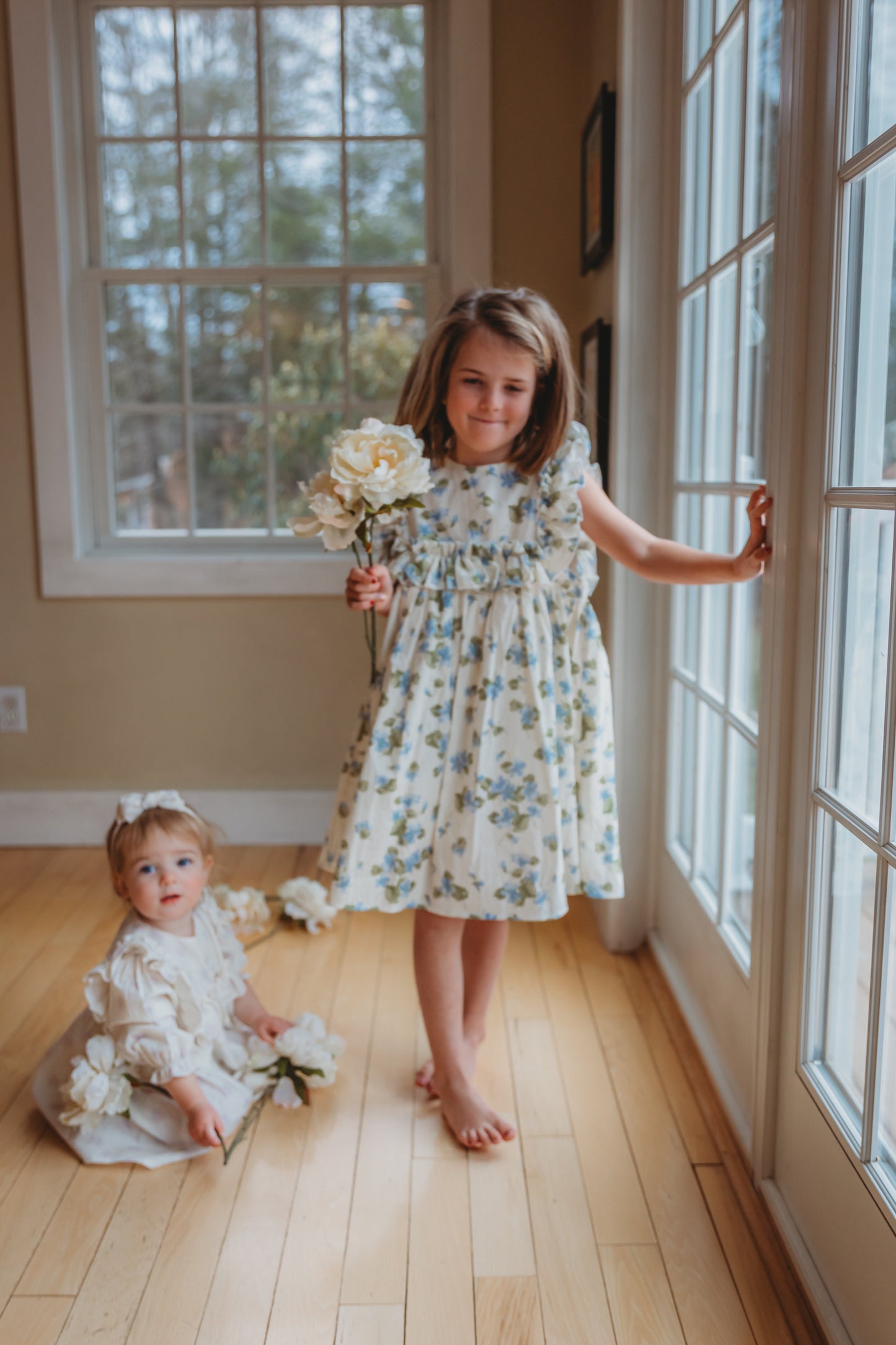 Neomi Dress-Fleurs bleues - Osadia Concept Store