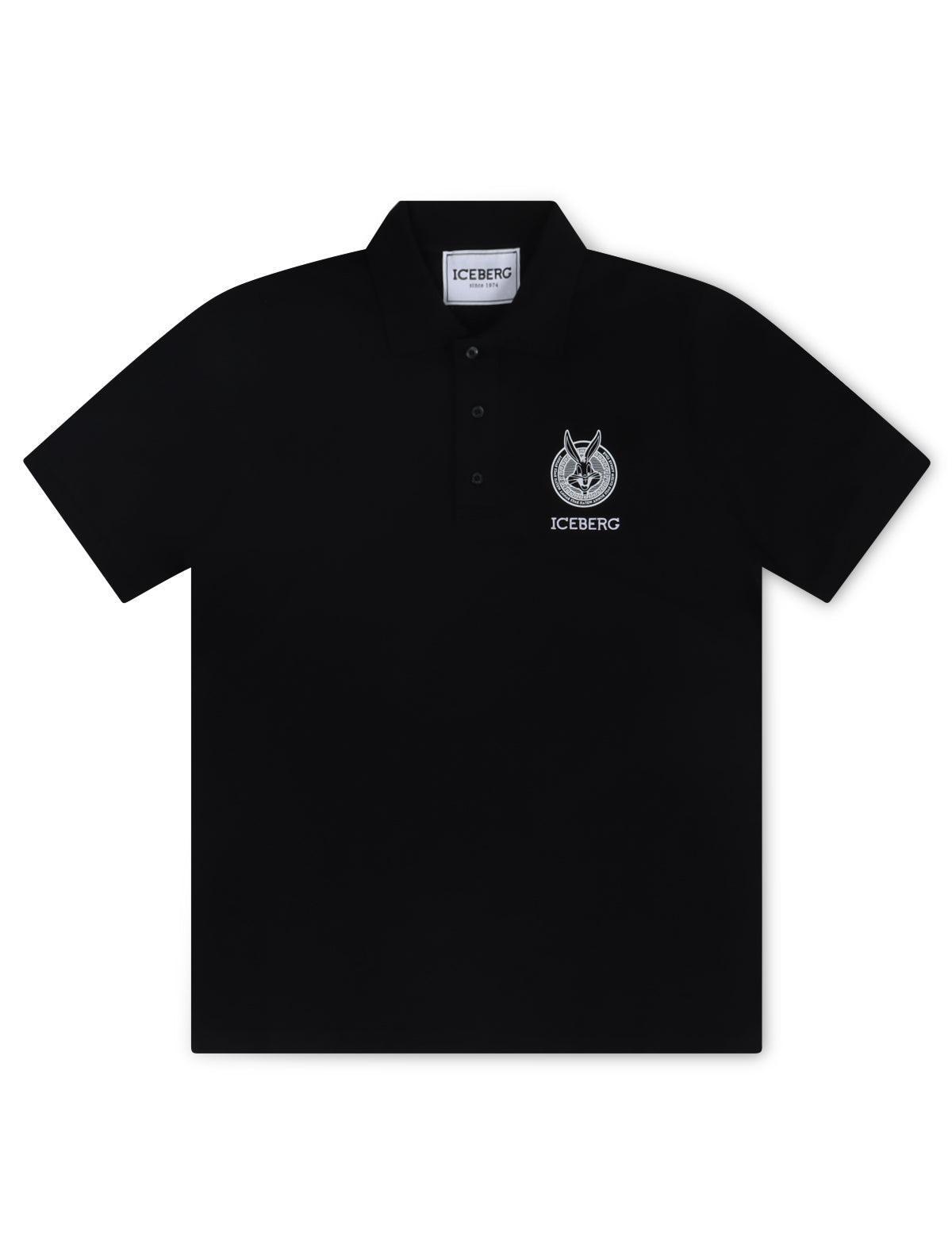 Iceberg Bugs Bunny Logo Polo - Black
