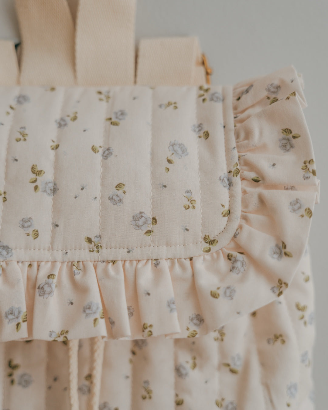 The Eloise Ruffle Backpack-Wildflower Cream