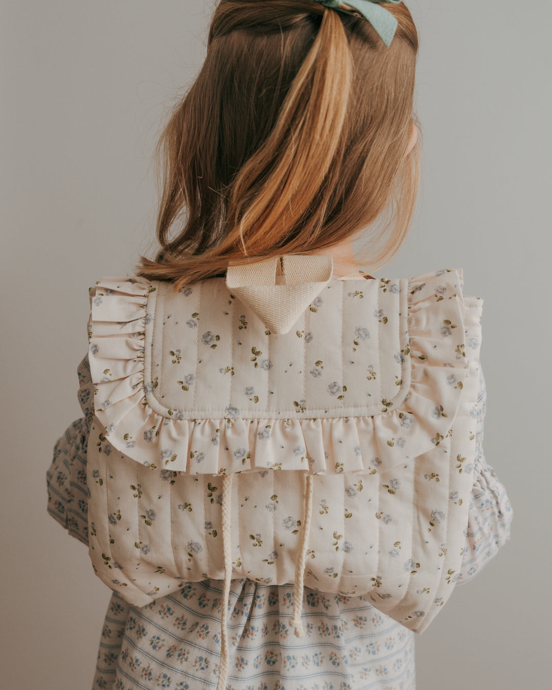 The Eloise Ruffle Backpack-Wildflower Cream