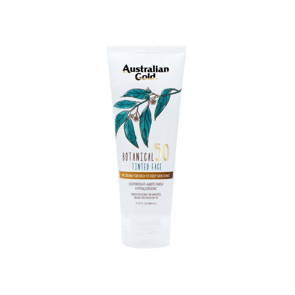 Australian Gold Botanical Tinted Face RICH to DEEP SPF50 3oz - New