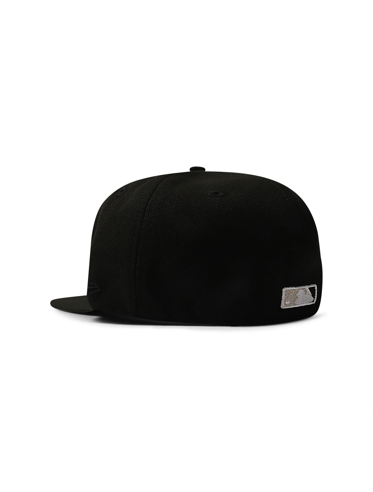 New Era 5950 Dodgers Side LA Metallic Script Hat - Black/Silver