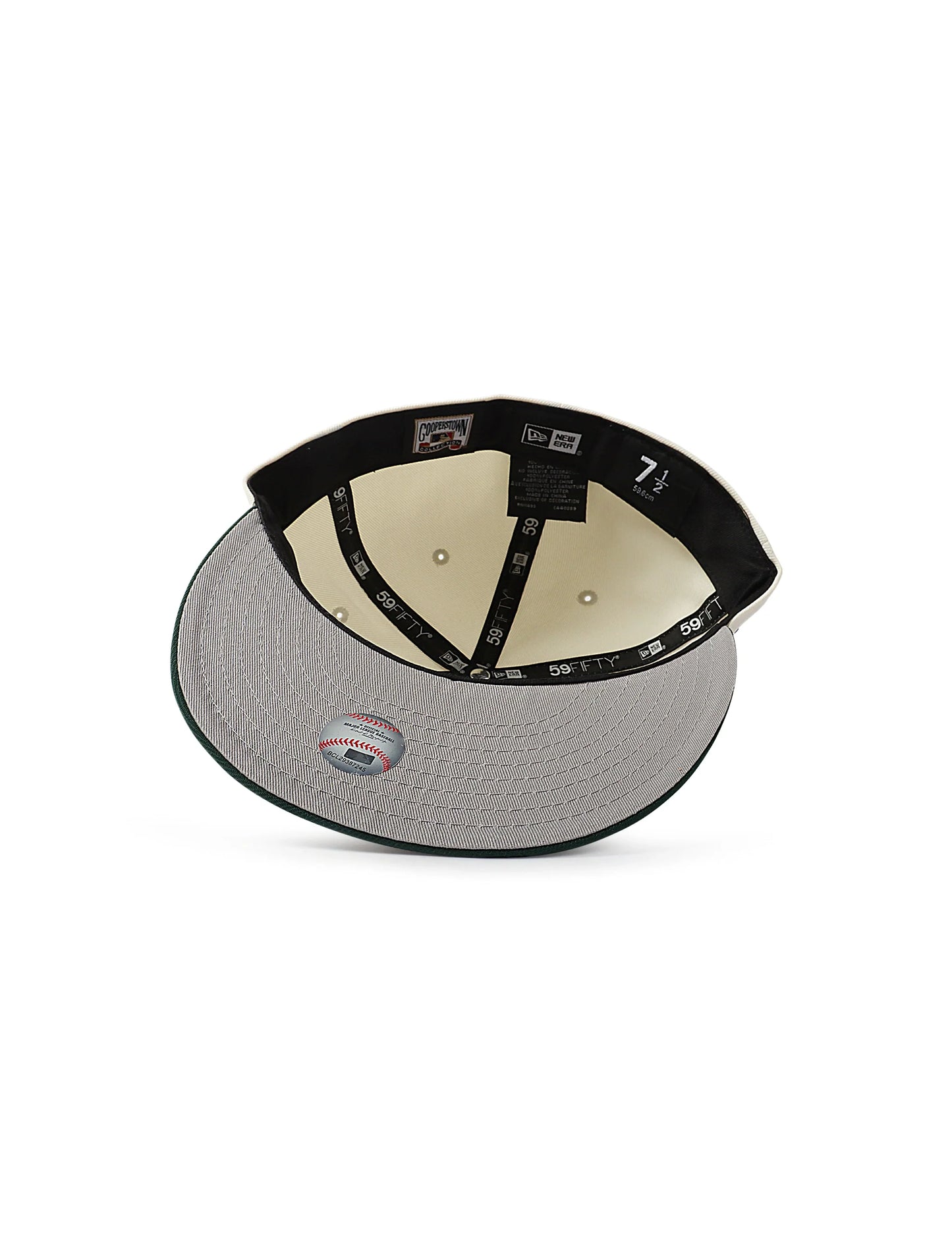 New Era 5950 Dodgers Upside Down LA World Series Hat - Chrome/Green