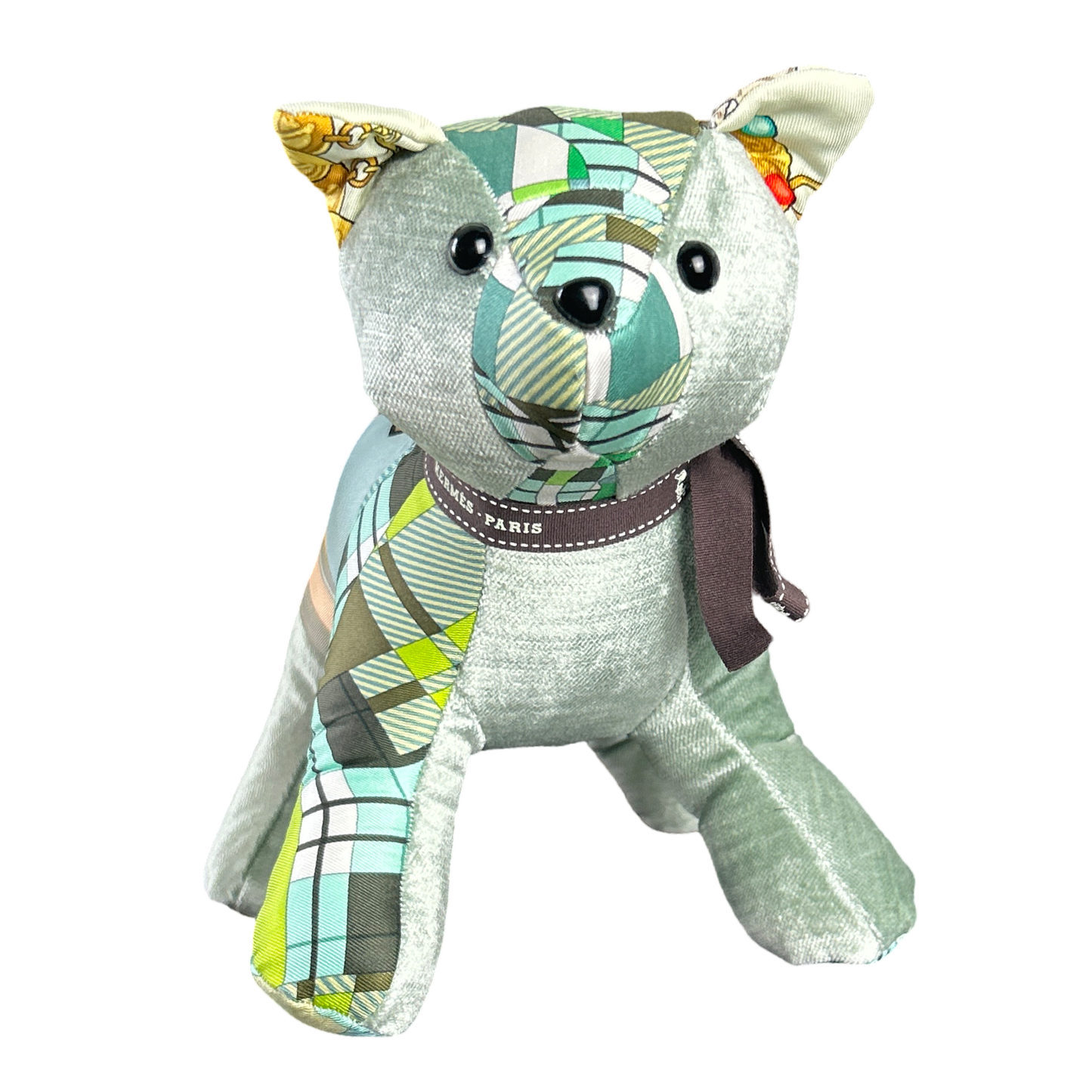 Vintage Silk Scarf Patchwork Kitten