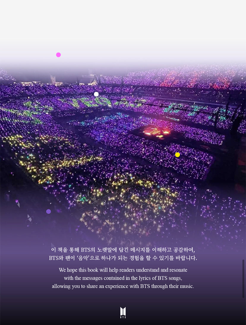 BTS Lyrics Inside Book