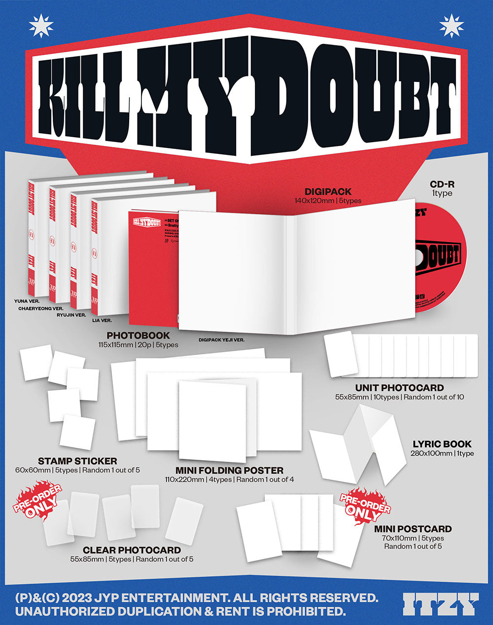 ITZY 7th Mini Album - Kill My Doubt (Digipack Ver.)