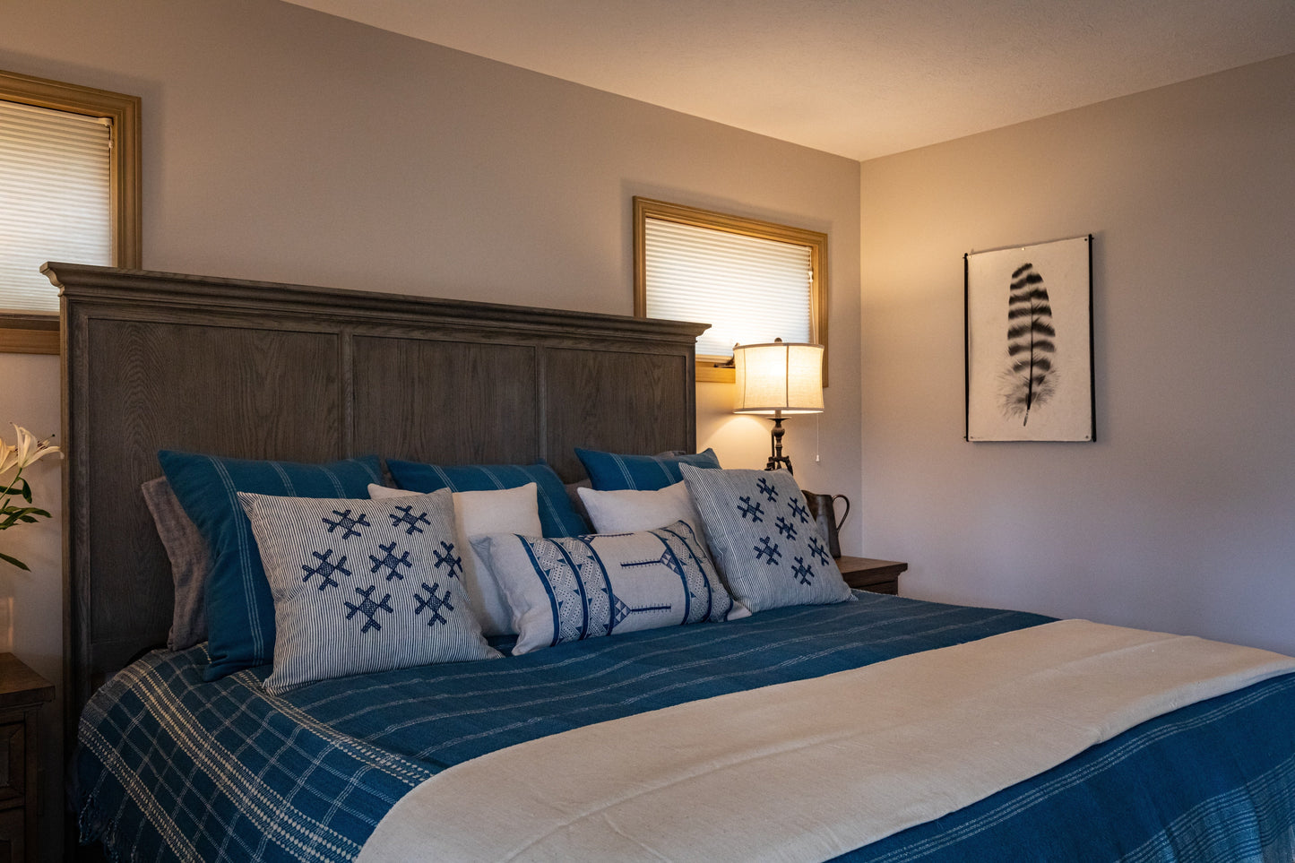 Mancala Indigo Lumbar Pillow