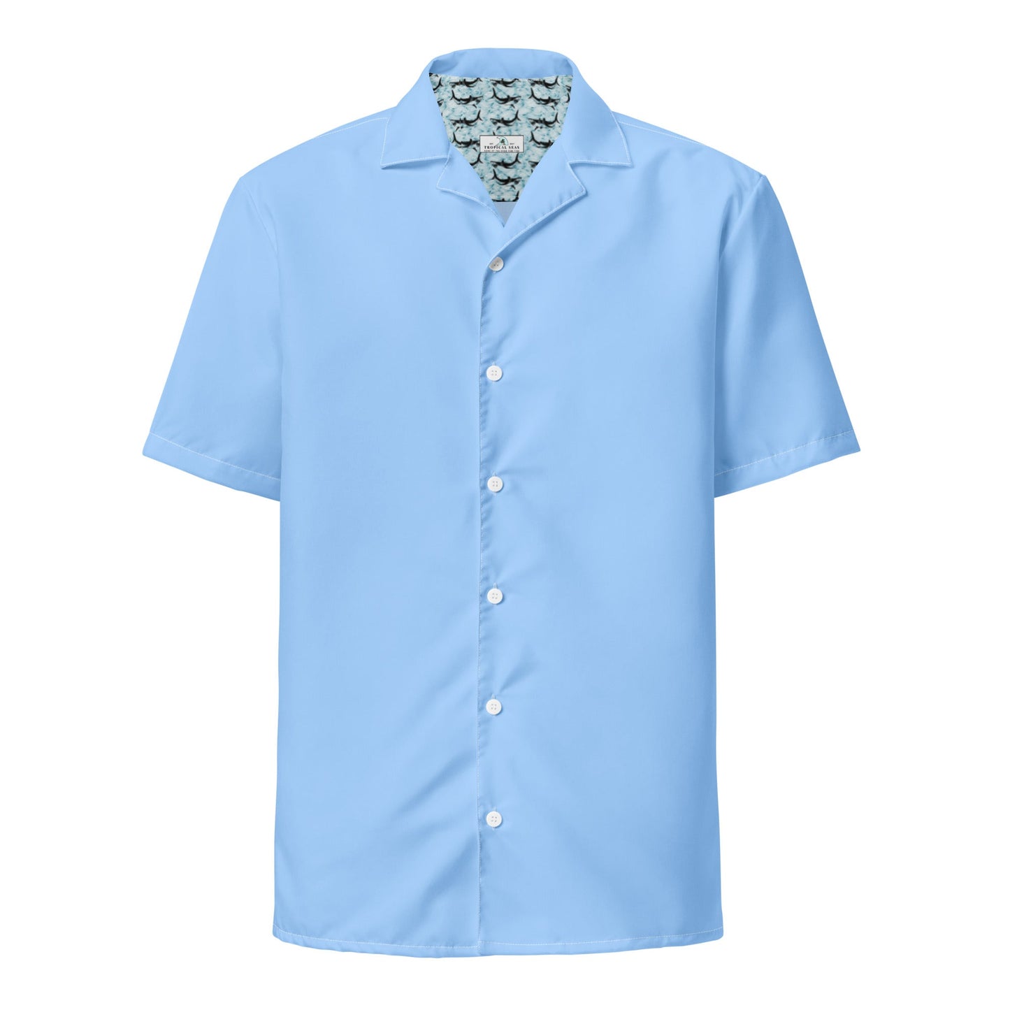 Labelless Island Sky Blue Button Down Camp Shirt