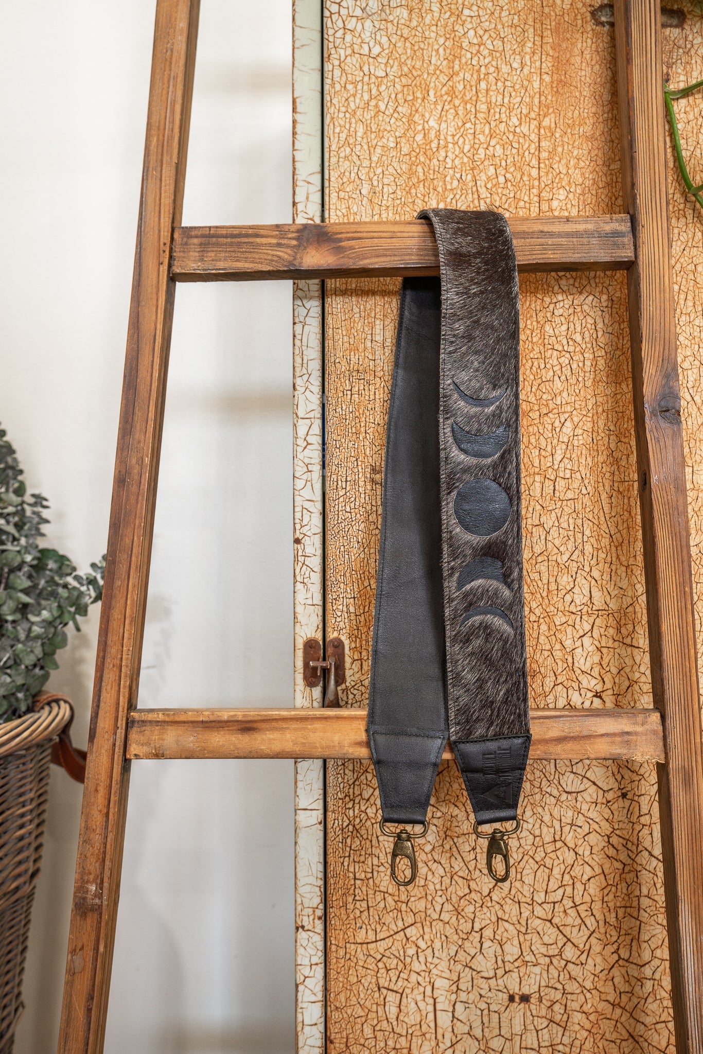 Moon Phase Strap - Hair on Hide/Black