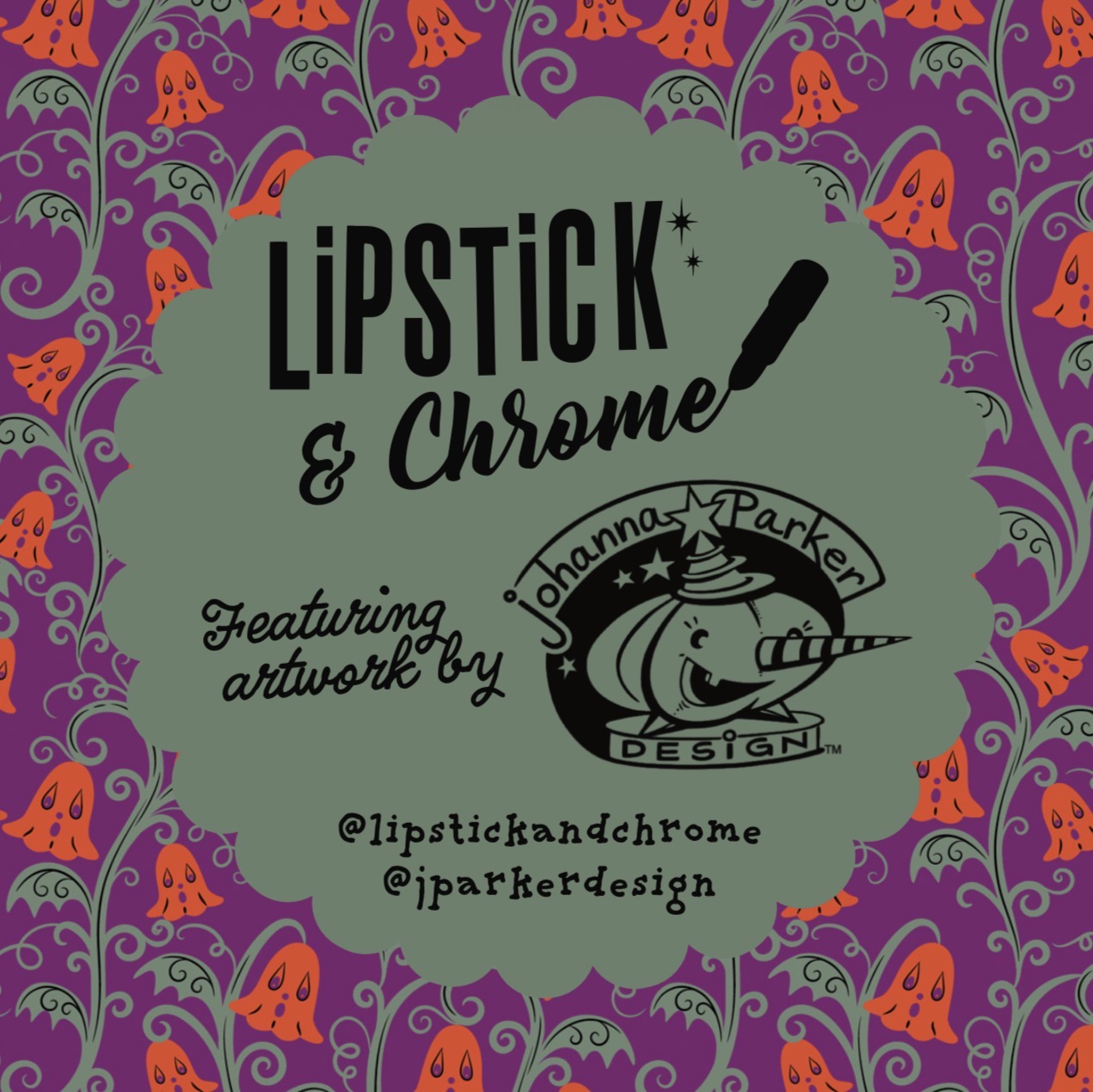 Peeking Petalluna Brooch by Johanna Parker x Lipstick & Chrome -ORANGE