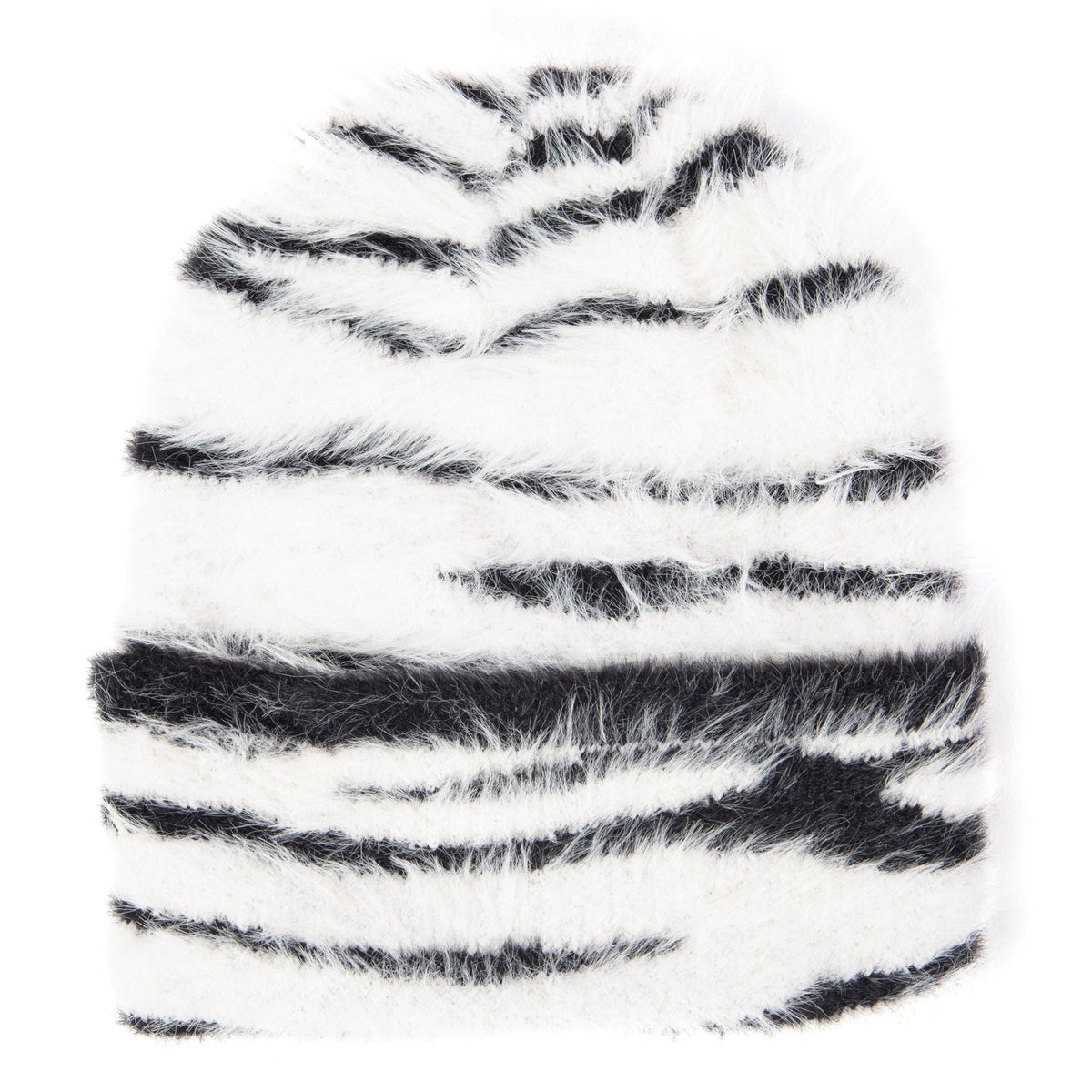 Sala - Zebra Print Cuffed Beanie