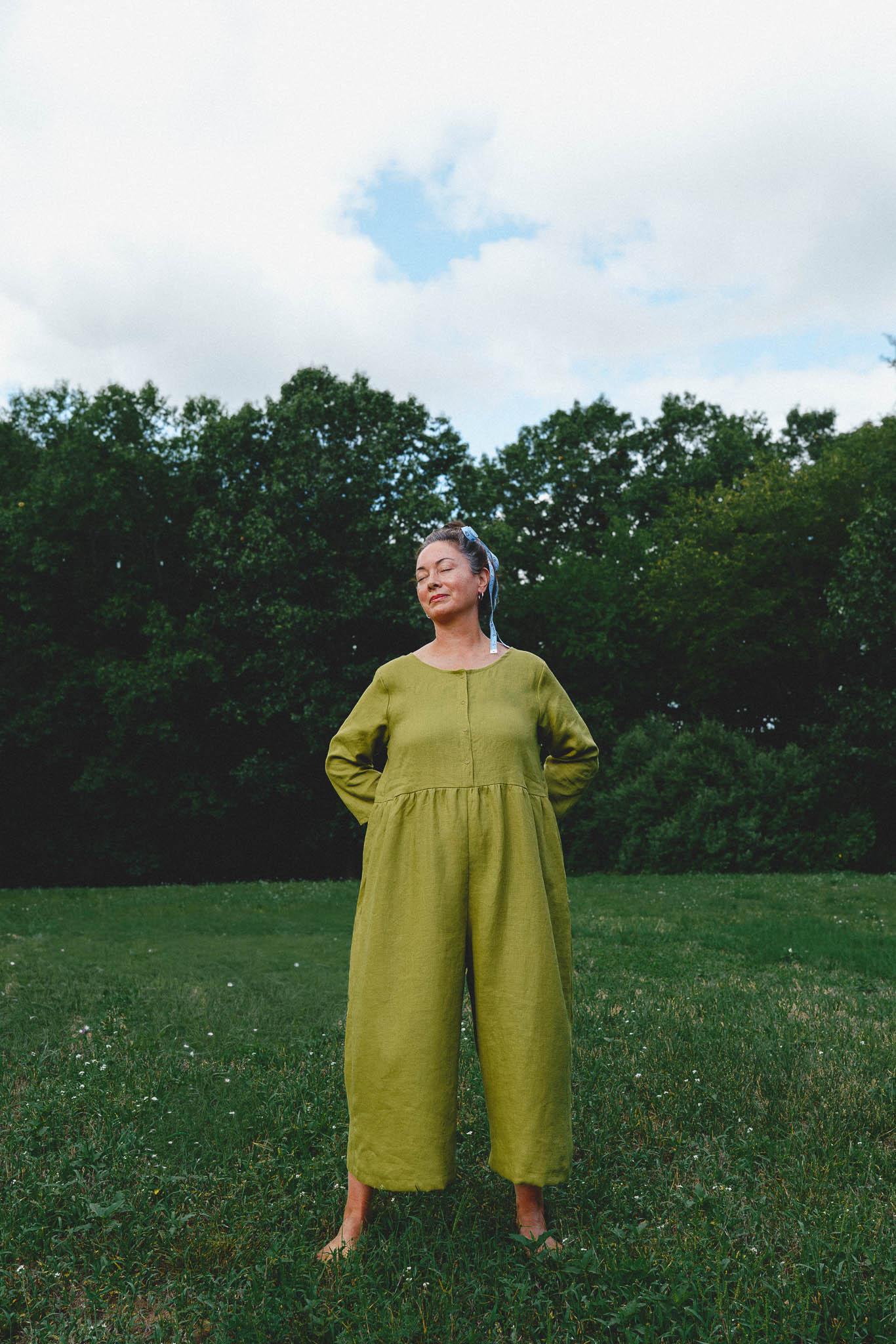 Ranch Jumpsuit (Updated) in Avocado