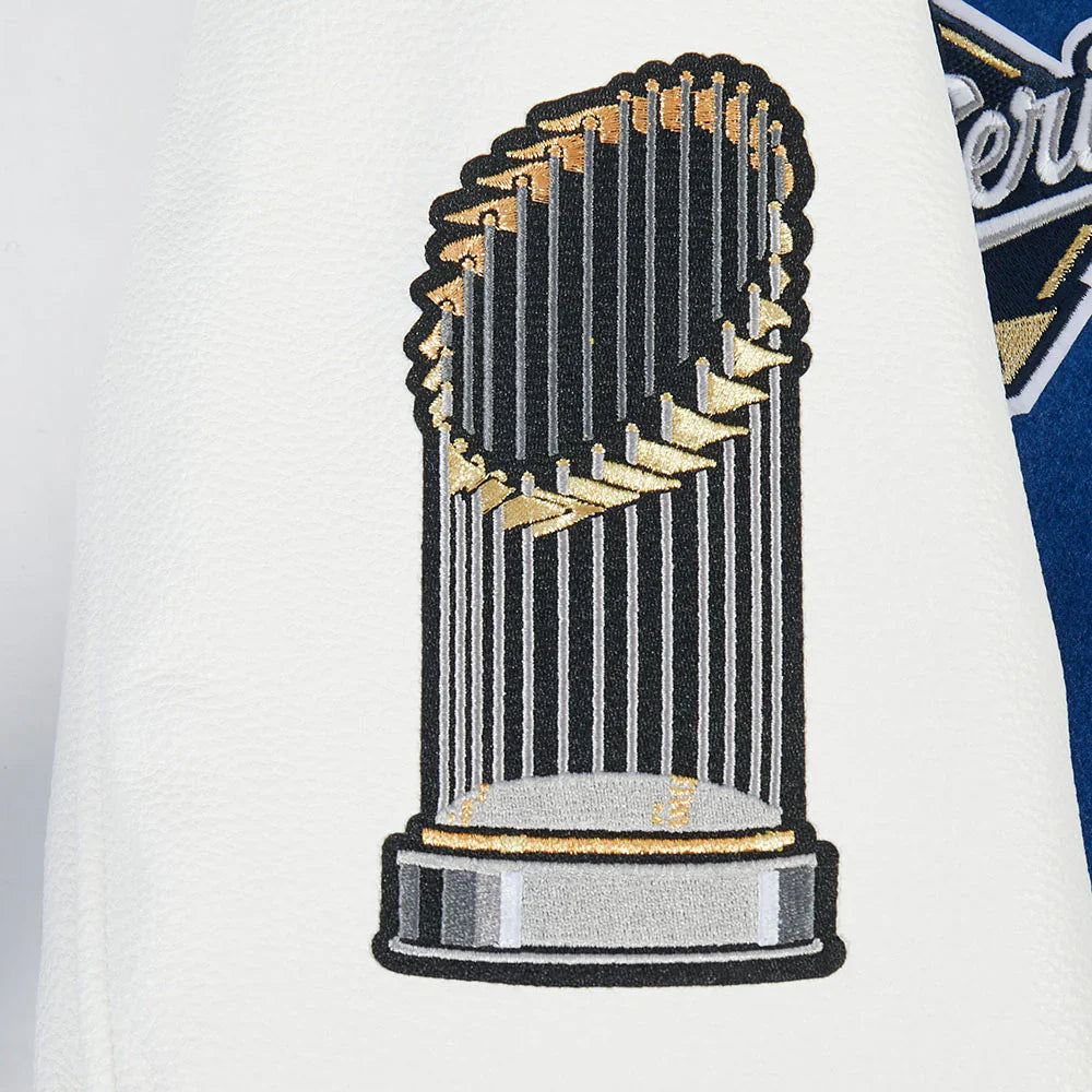 Pro Standard LA Dodgers World Series Wool Varsity Jacket - Royal Blue