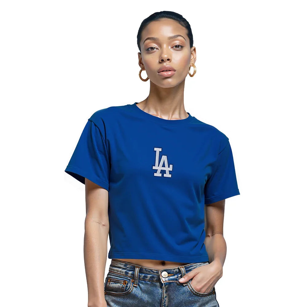 Pro Standard Womens LA Dodgers Wingspan Boxy Tee - Blue
