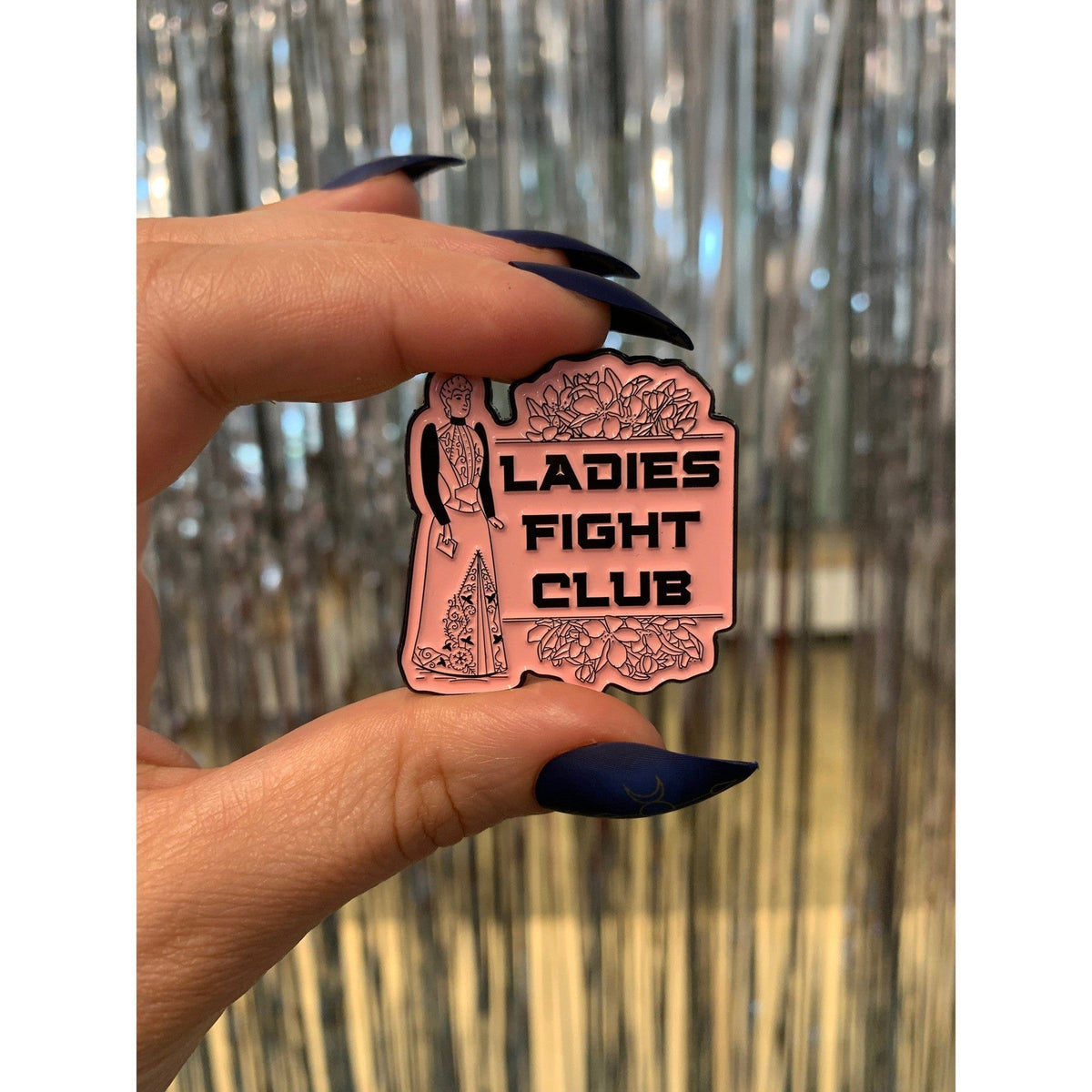 Ladies Fight Club Enamel Pin Victorian Funny Lapel Pin - Osadia Concept Store