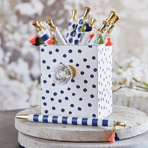 Let Them Eat Cake Tassel Pen Set of 6 | Giftable Pen | Novelty Office Desk Supplies