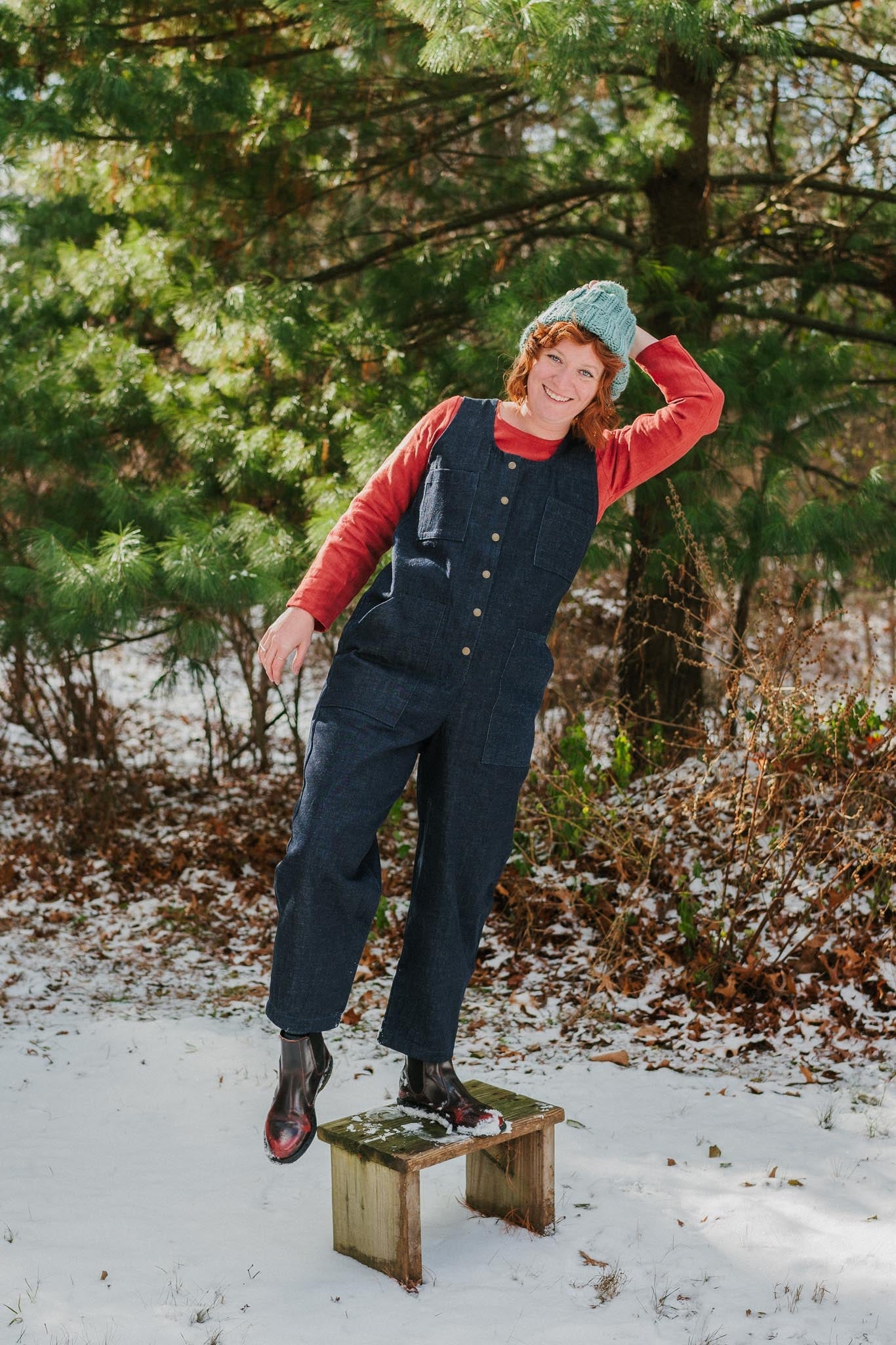 Rebel Denim Jumpsuit in Organic Indigo Dyed Denim