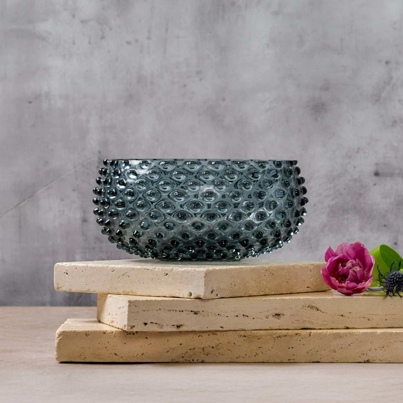 Hobnail Bowl - Large - Charcoal Haze