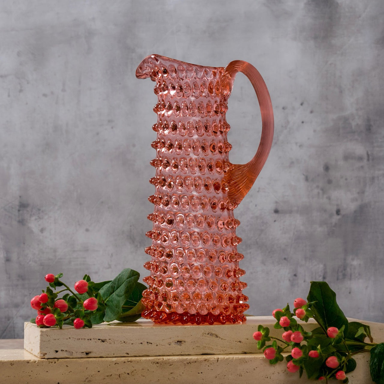 Hobnail Jug - Tall - Rose Bronze