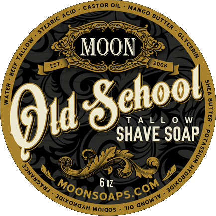 Moon Soaps Old School Tallow Shave Soap 6 Oz