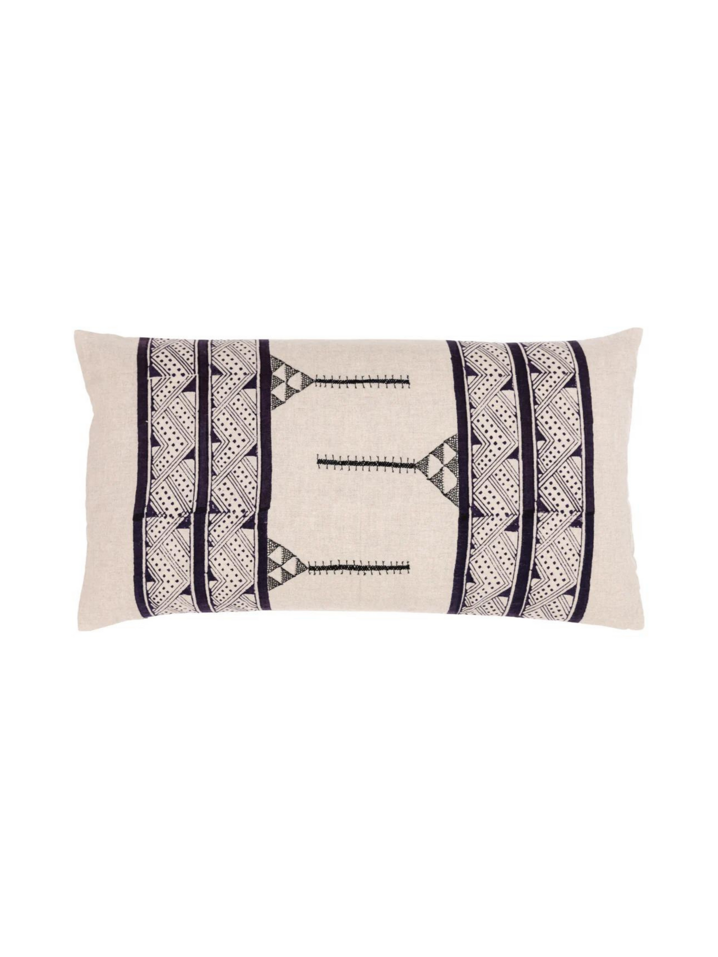 Mancala Charcoal Lumbar Pillow Cover