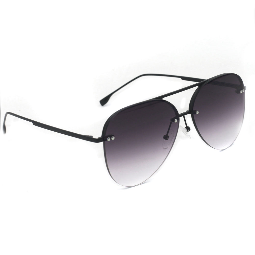 Smaller Megan 2 - Faded Black Metal Aviator Sunglasses