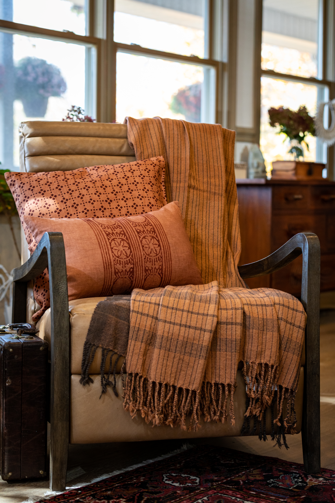 Anjali Dots Cinnamon/Brown Decorative Pillow Cover