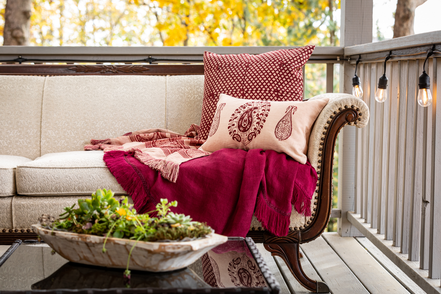 Tashkent Plum Lumbar Pillow Cover