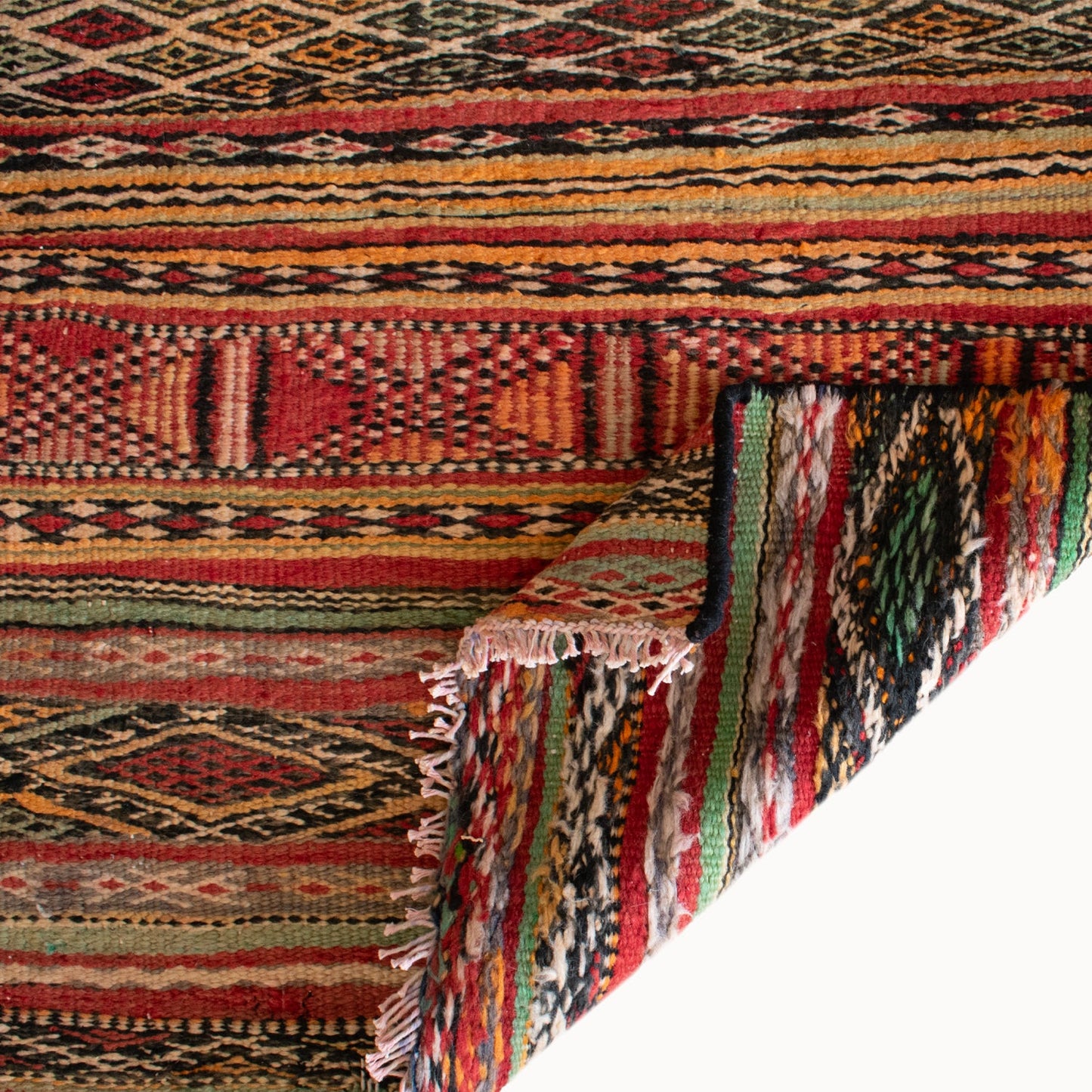 Todd Vintage Moroccan Flat-weave Kilim Rug | 2'10" x 5'4"