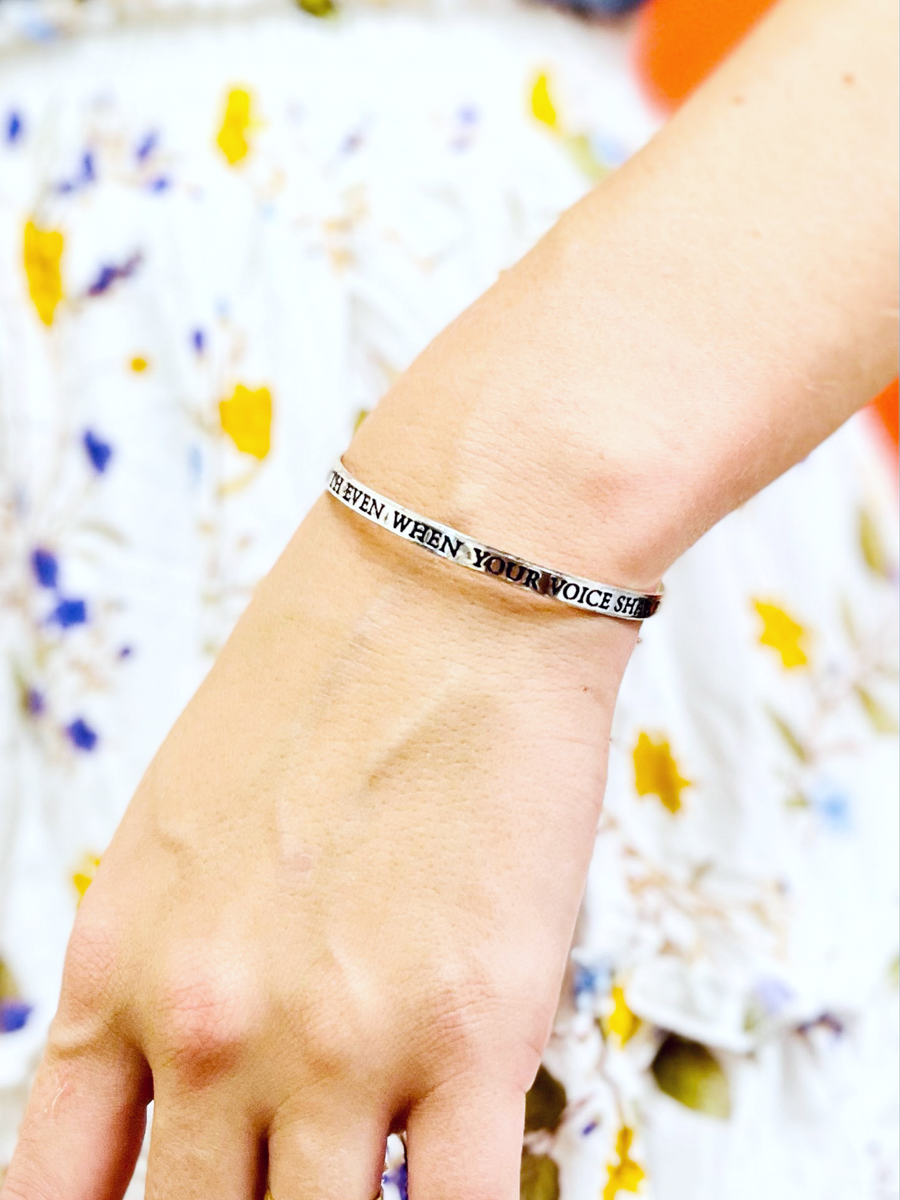 Speak The Truth Quote Cuff