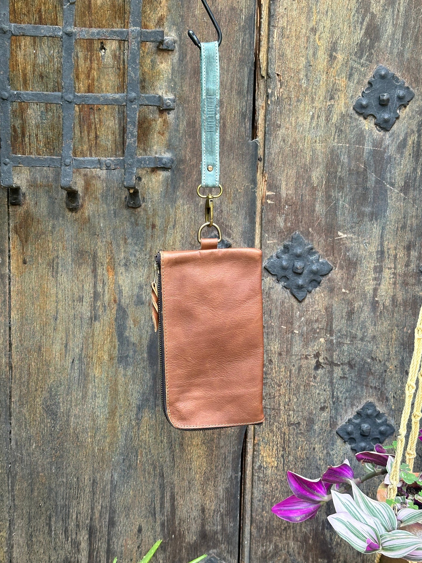 Clutch Bag - Brown and Cemento Strap