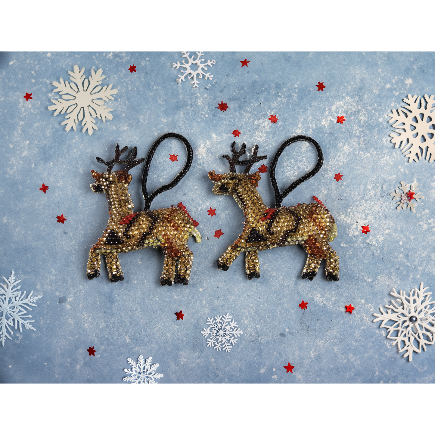 Reindeer Seed Bead Ornament - Guatemala