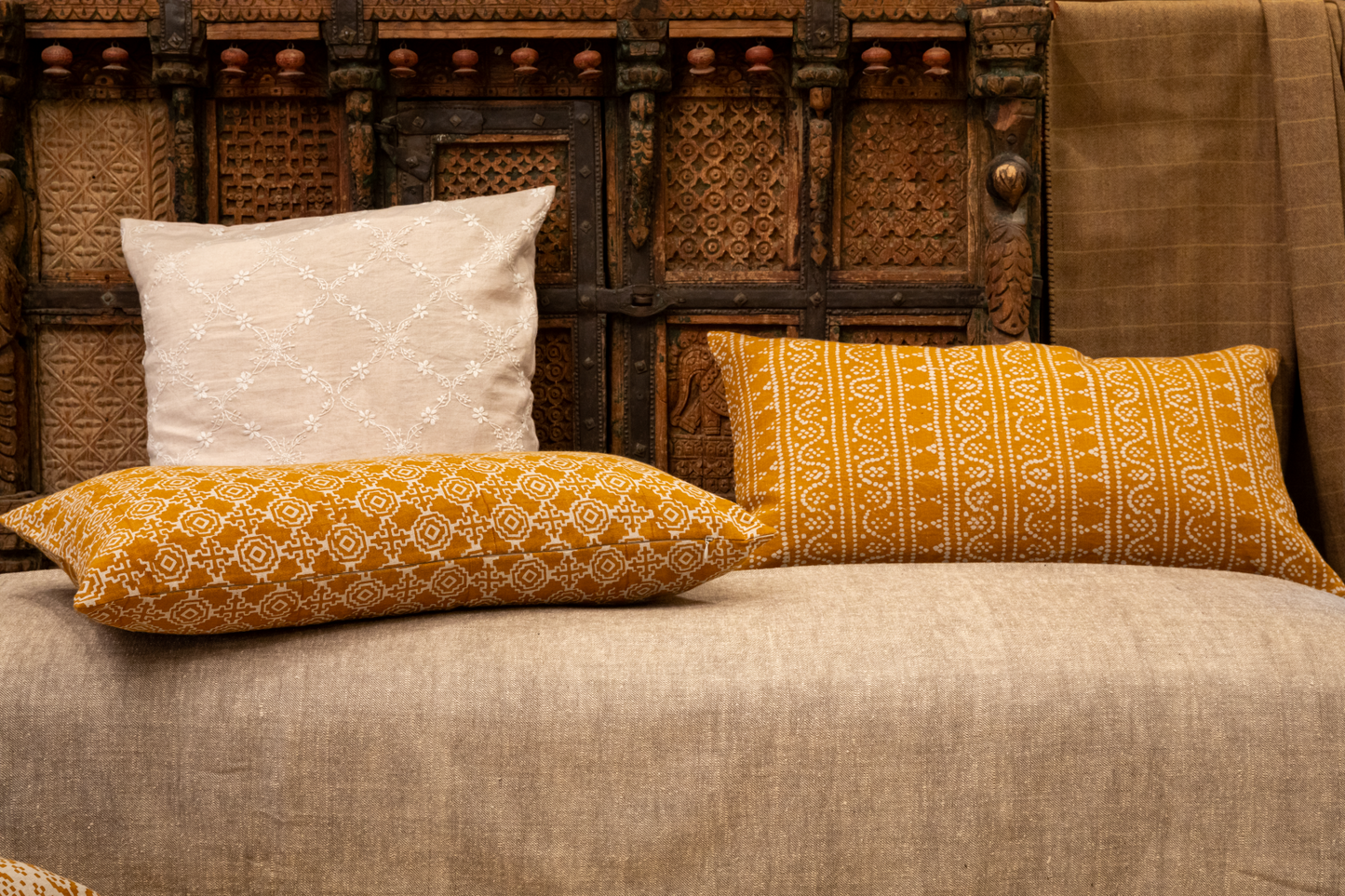 Tulum Stripe Ochre Pillow Cover