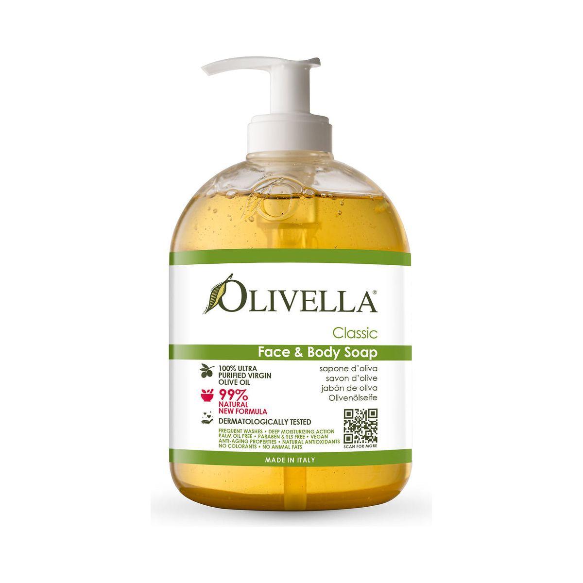 Olivella Pure Tea True Olive Oil Face & Body Soap 16.9 oz
