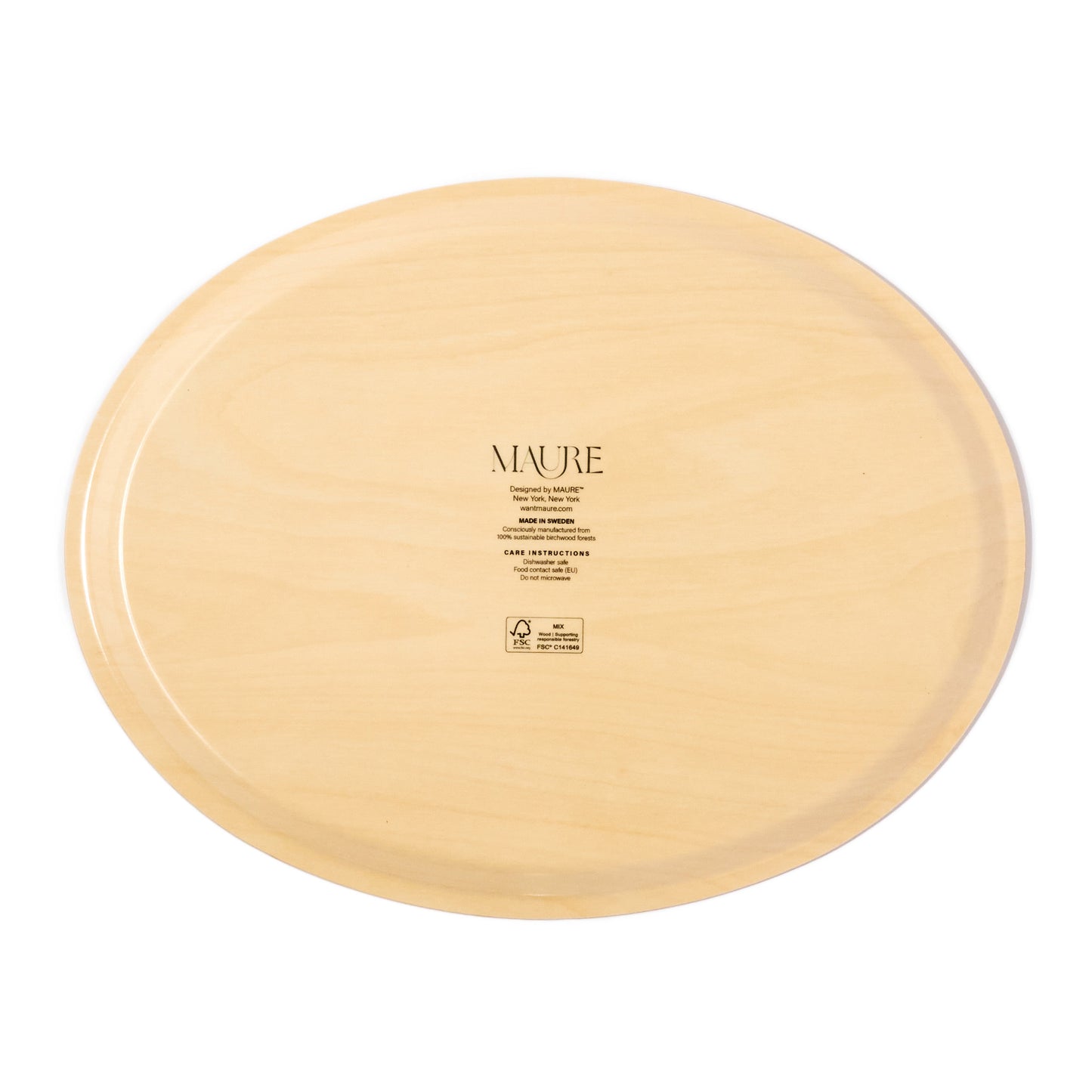 English Garden Birchwood Decorative Tray - Oval