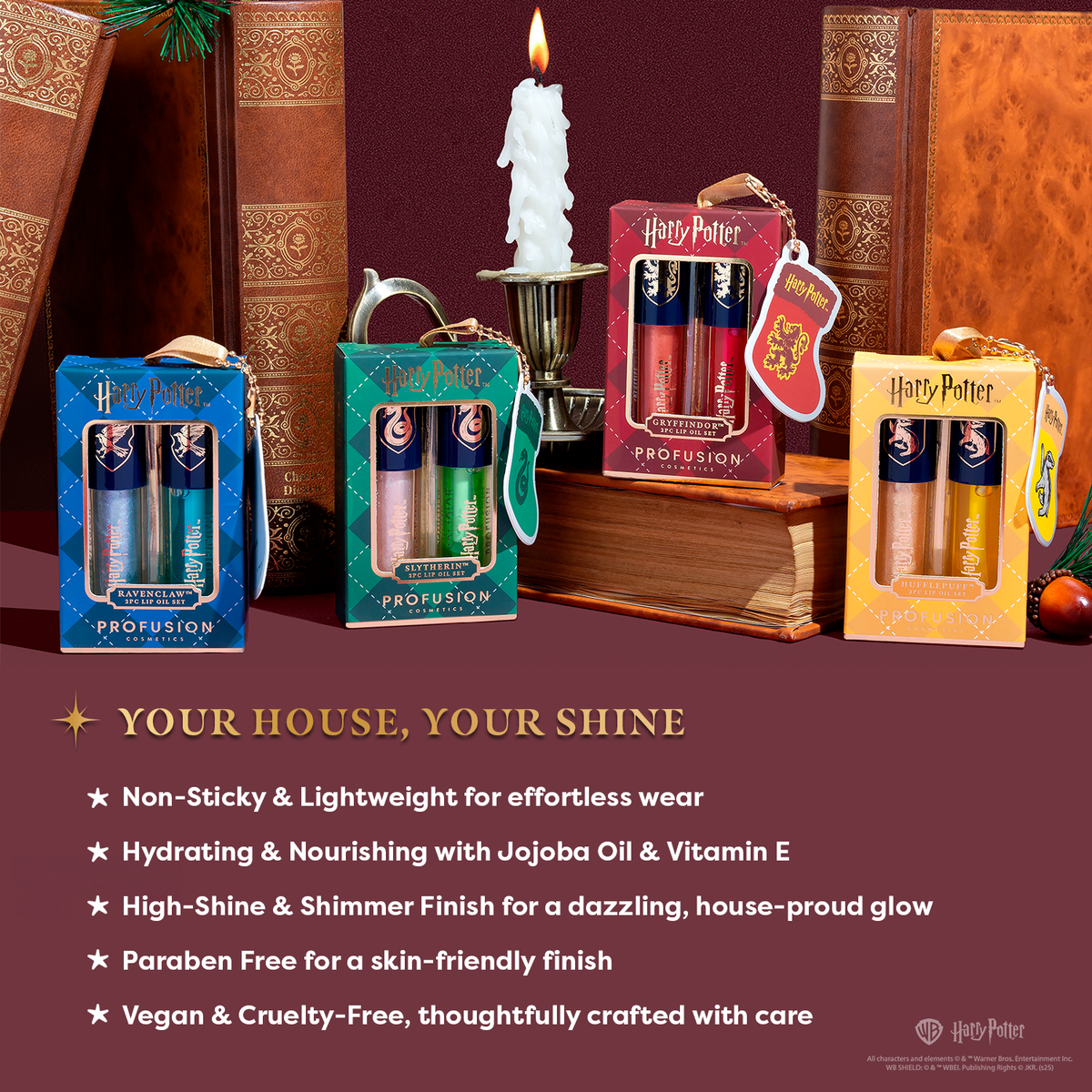 Harry Potter Holiday | Gryffindor™ Slytherin™ Hufflepuff™ Raven Claw™ Lip Duo Set - Osadia Concept Store