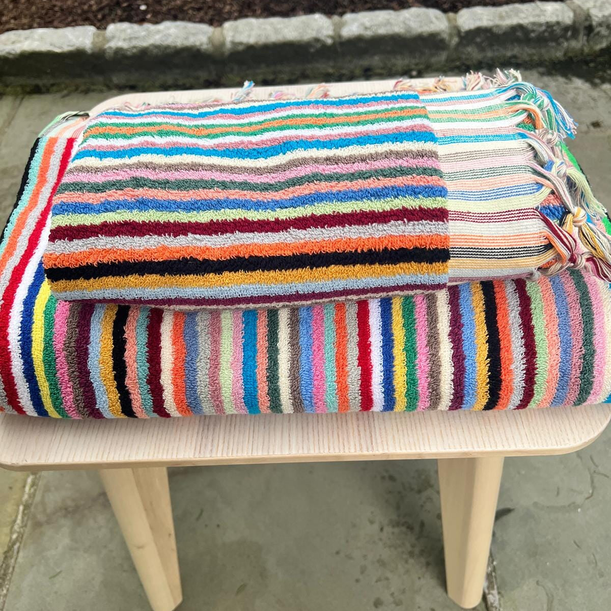 Striped Terry Towel Set