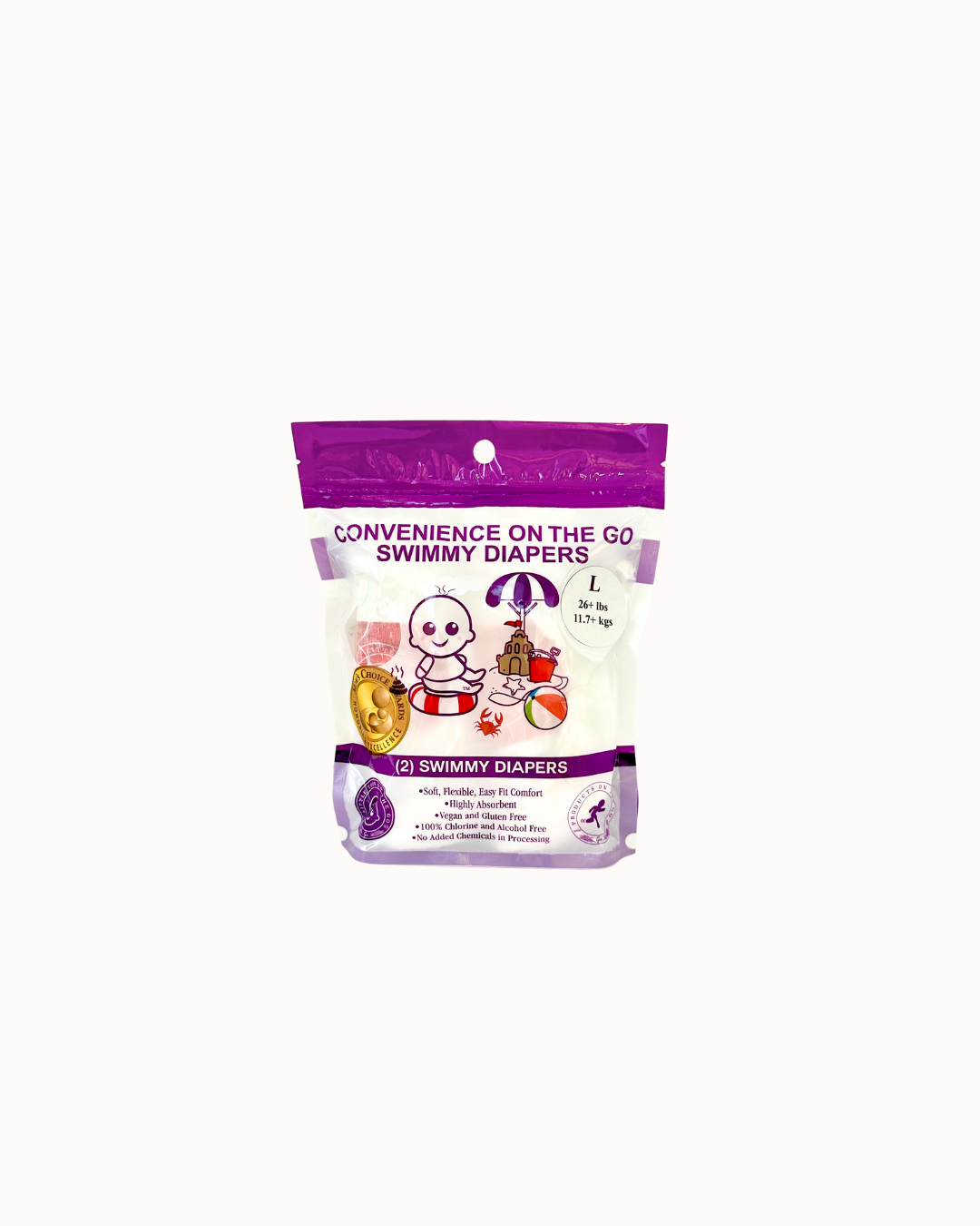 Little Toes Natural Disposable Swim Diaper - Convenience On The Go 2 Pack