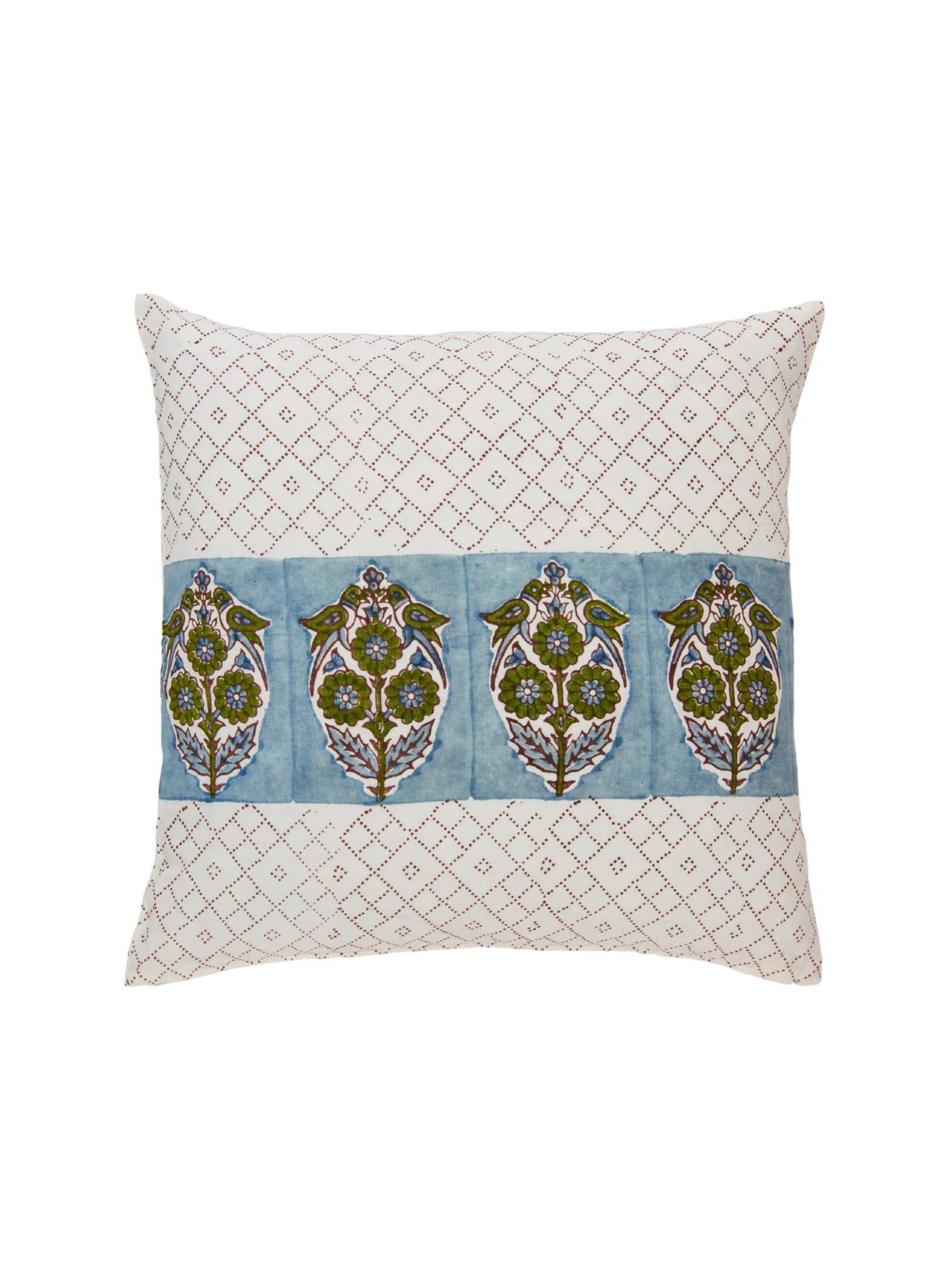 Parakeets Blue/Green Pillow Cover