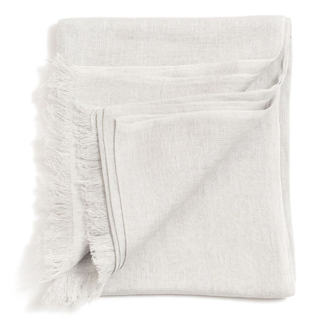 Soya Green Hand Woven Linen Scarf