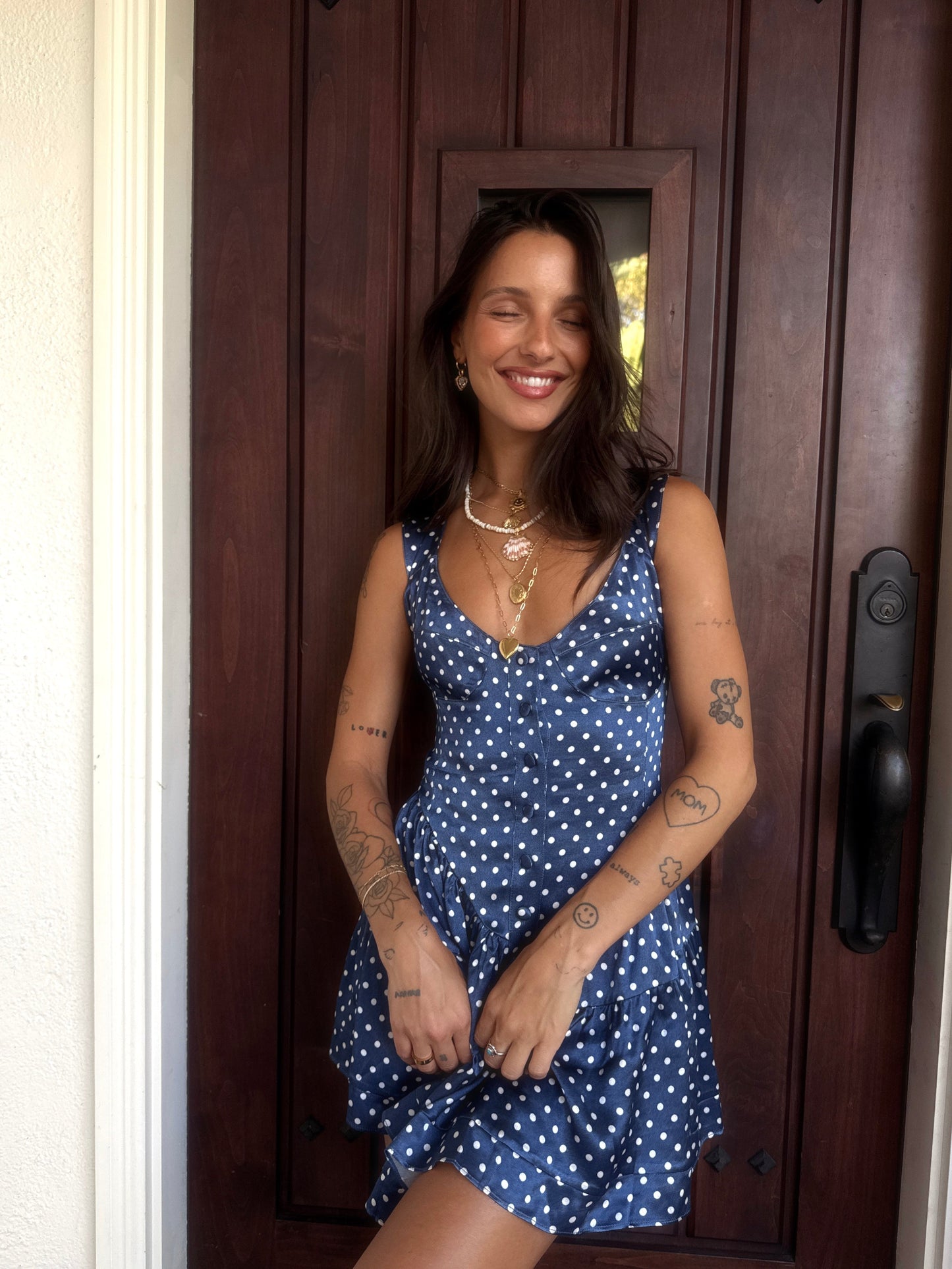 THE ELISABETH ROMPER DRESS - POLKA DOT