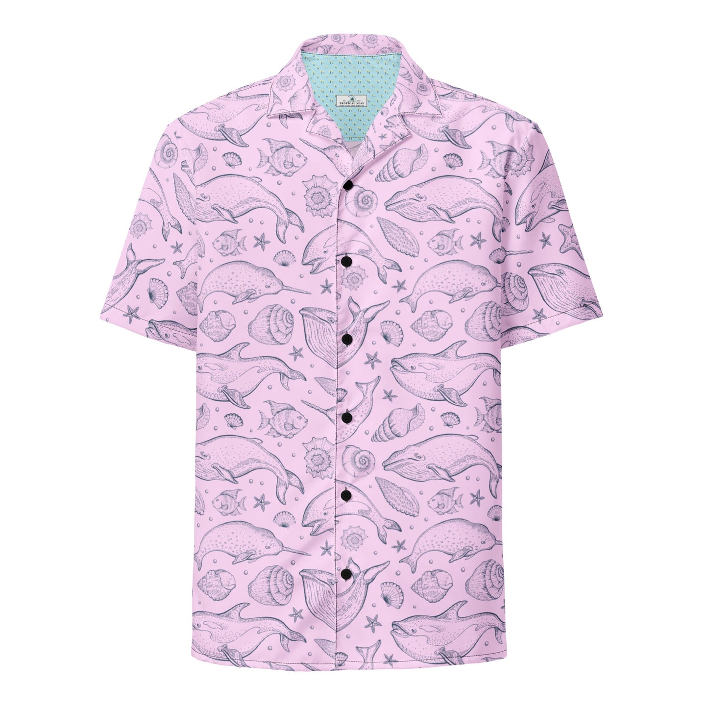 Pink Whale Pod Pattern Hawaiian Shirt – IslandLux Vacation Collection